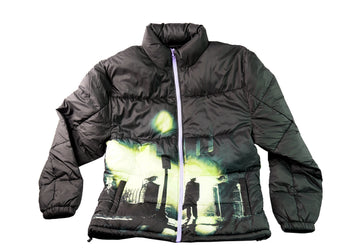 The Exorcist Movie Poster Mens Zip Up Puffer Jacket