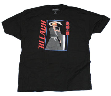 Bleach Mens T-Shirt - Boxed Ichigo Red Logo & Kanji