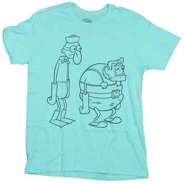 Spongebob Squarepants Mens T-Shirt - Mermaid Man & B Boy Spongebob Back