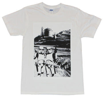 Star Wars Mens T-Shirt  - Wish You Were Here Stormtrooper Tatooine Postcard