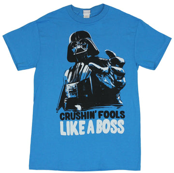 Star Wars Mens T-Shirt - Crushin Fools Like A Boss Darth Vader Image