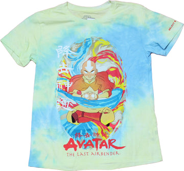Avatar the Last Airbender Mens T-Shirt - Aang Combines Elements