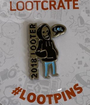 Rare Limited Edition Discontinued Loot Crate Looter 2018 Skeleton Enamel Loot Pin