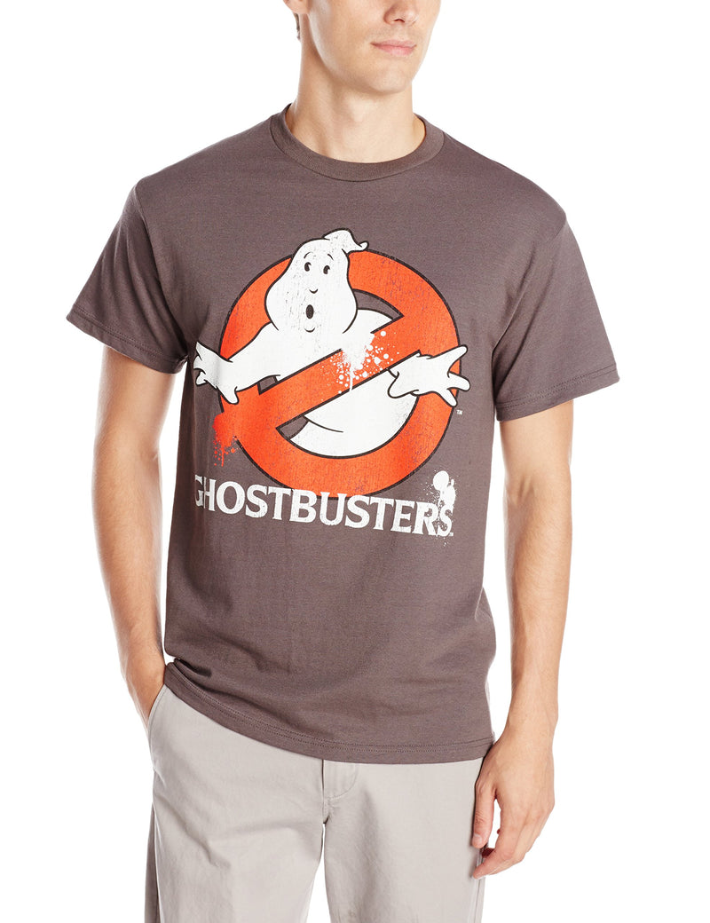 Ghostbusters Mens T-Shirt - Classic Paint Splattered Logo Image - Inmyparentsbasement.com
