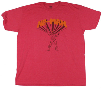 Masters of the Universe Mens T-Shirt - Heman Power Posed Under Name