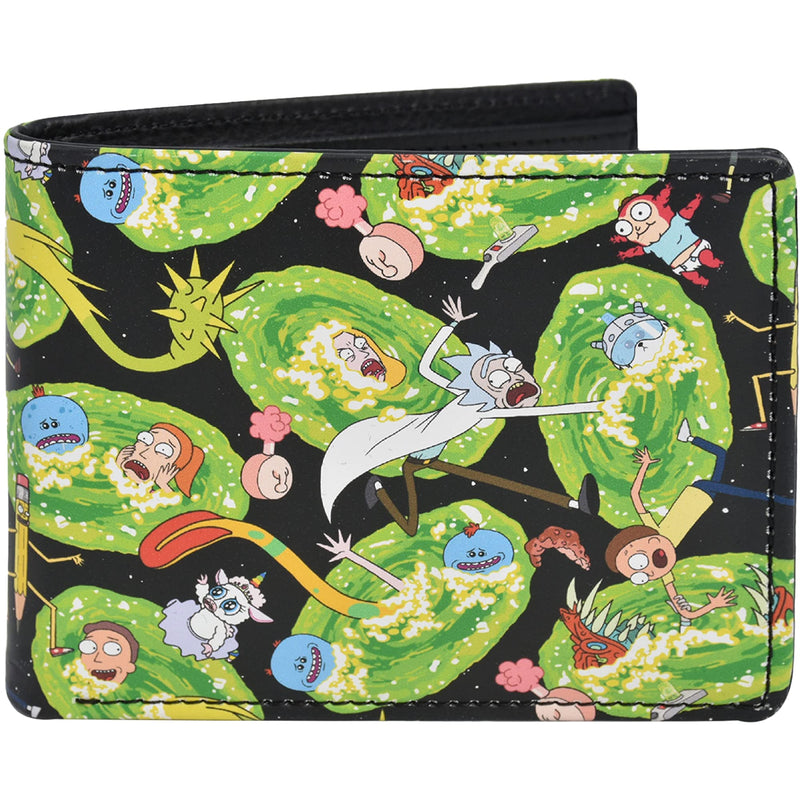 Adult Swim's Rick and Morty Bifold Wallet in a Decorative Tin Case, Multi - Inmyparentsbasement.com