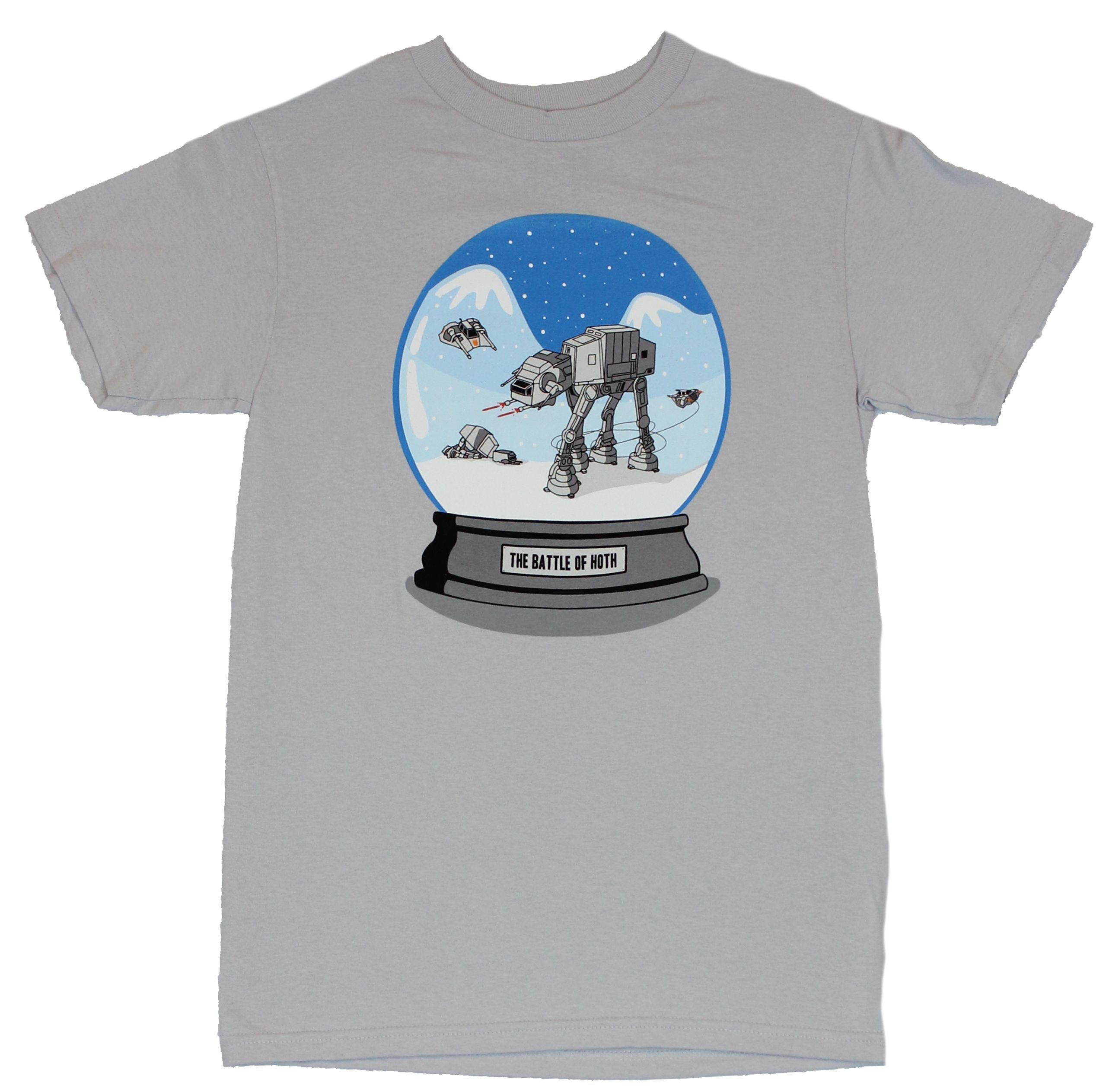 Star Wars Mens T-Shirt - The Battle of Hoth Christmas Snowglobe Image