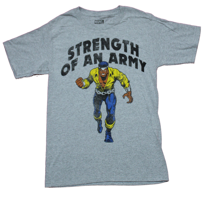 Luke Cage Mens T-Shirt  - Strength of an Army Cage Battle Ready Under Words
