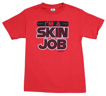 Battlestar Galactica Mens T-Shirt - "I'm a Skin Job" Logo