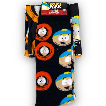 South Park Men’s Crew Socks Set With Bandana Shoe Size 6-12
