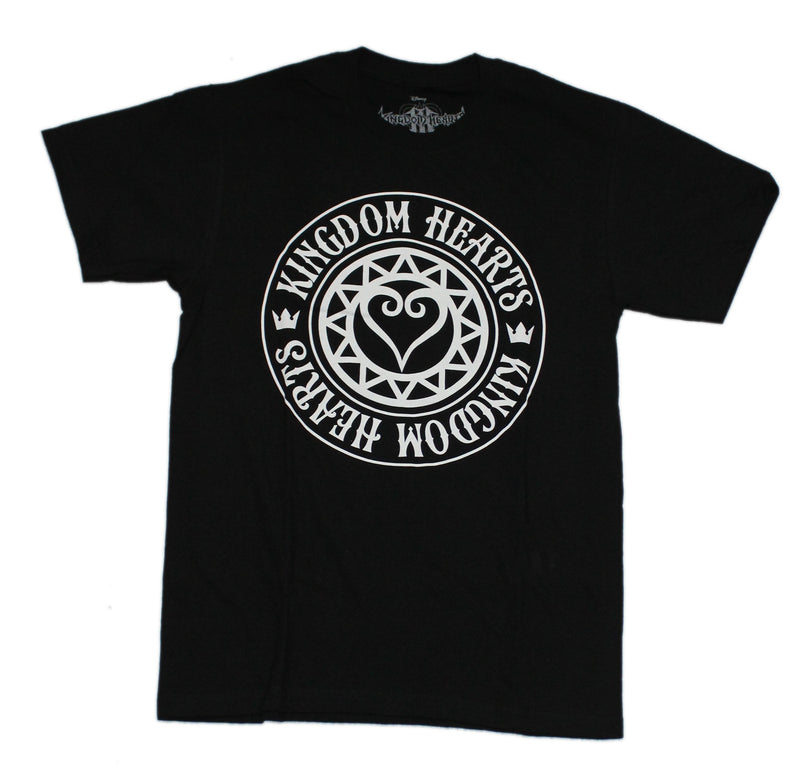 Kingdom Hearts Mens T-Shirt - Circled Heart Design Logo Image