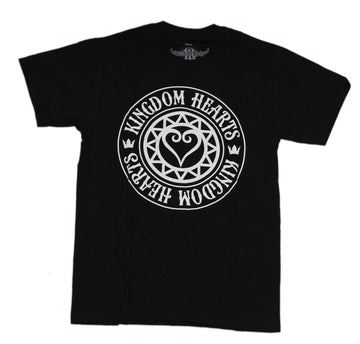 Kingdom Hearts Mens T-Shirt - Circled Heart Design Logo Image