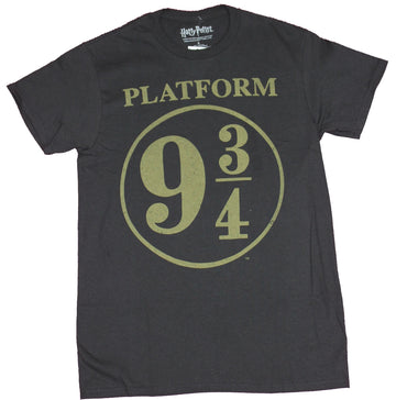 Harry Potter Mens T-Shirt - Gold Circled "Platform 9 1/2"