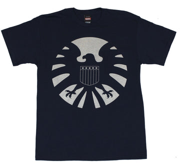 SHIELD (Marvel Comics)  Mens T-Shirt  - Metal Glitter Style Logo Image