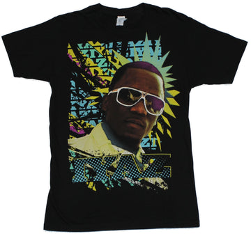 Iyaz Mens T-Shirt  - Sunglass Portrait Image on Black