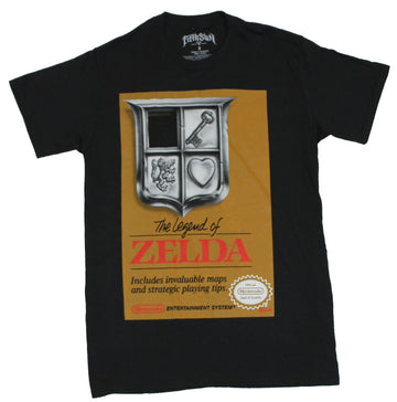 The Legend of Zelda Mens T-Shirt -Classic Gold Box Game Artwork Image
