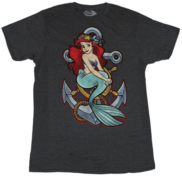 The Little Mermaid Mens T-Shirt - Ariel Colorful Image on Anchor