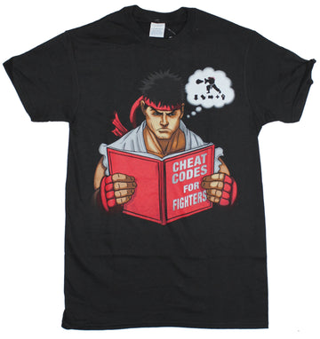 Street Fighter Mens T-Shirt - Ryu Studies Codes for Fighters Image