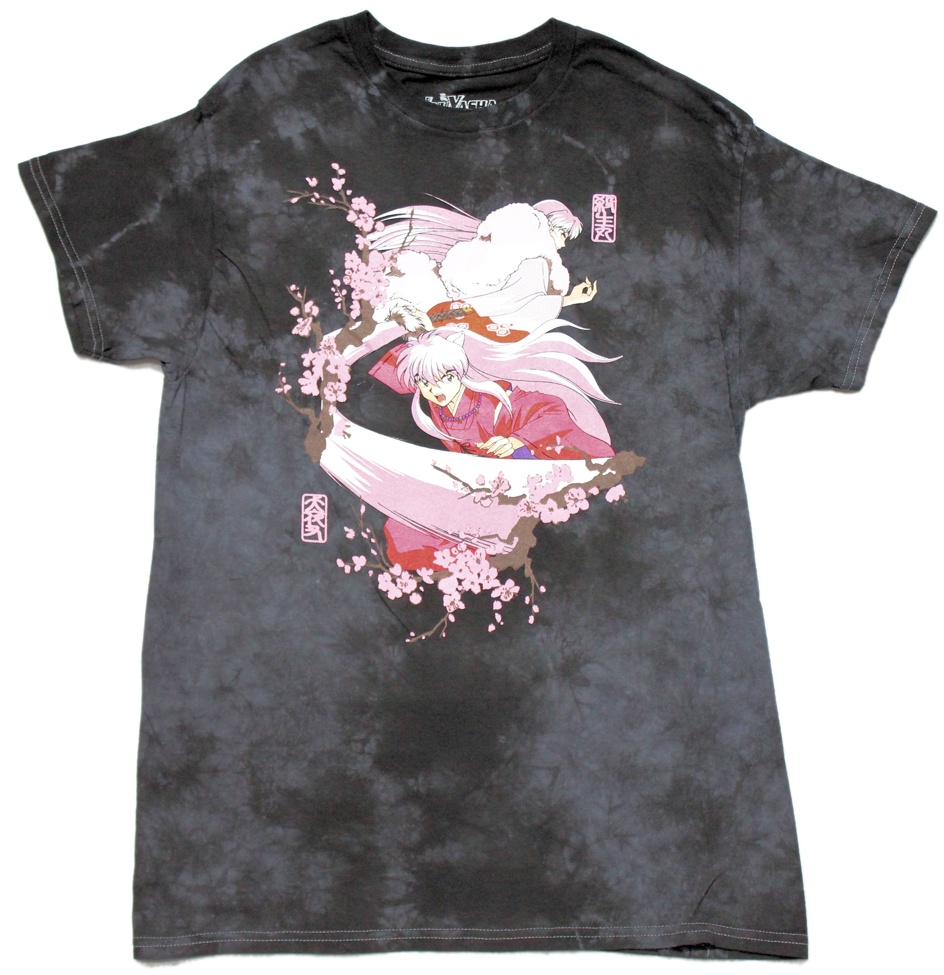 Inuyasha Mens Tie Dye T-Shirt - Inuyasha and Sessh?maru In Sakura Tree