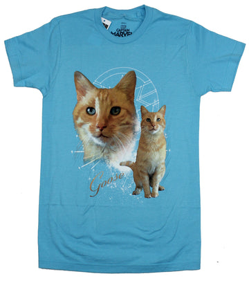 Captain Marvel Mens T-Shirt - Dreamy Goose the Cat Image