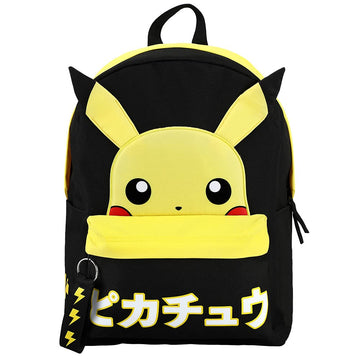 Pokemon Pikachu Anime Cartoon Yellow & Black Polyester Tech Backpack