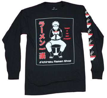 Naruto Shippuden Mens Long Sleeve T-Shirt - Ichiraku Ramen Shop Ramen Sleeve