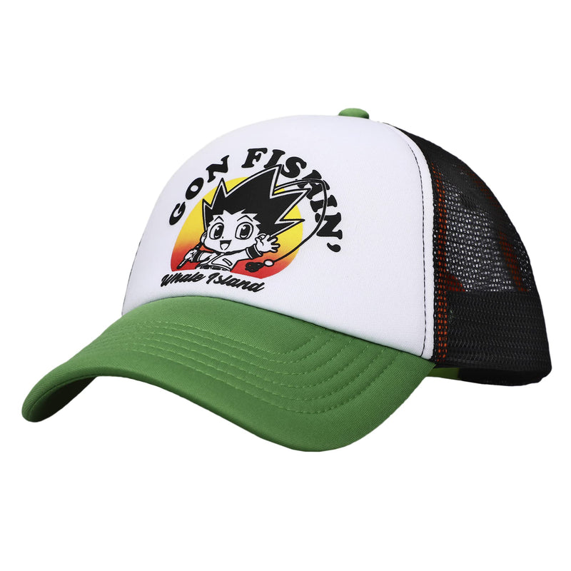 Hunter X Hunter Gon Fishin Youth Snapback Hat White - Inmyparentsbasement.com