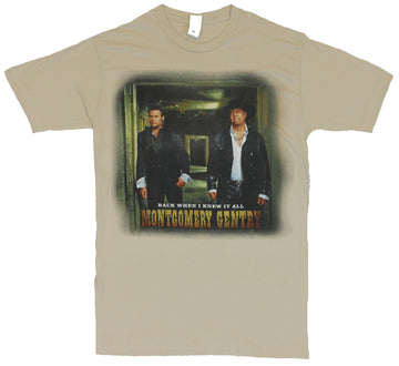 Montgomery Gentry Mens T-Shirt  - Back When I Knew It All [Apparel]