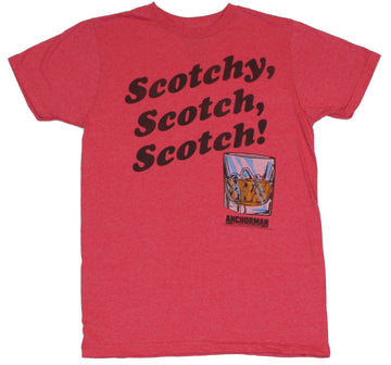 Anchorman (The Movie)  Mens T-Shirt -  "Scotchy, Scotch, Scotch" Glass Image