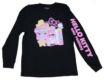 Hello Kitty & Friends Long Sleeve  Mens T-Shirt - Bold Kitty Collage