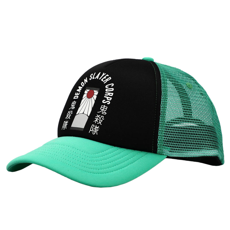 Demon Slayer Corps Foam Green Trucker Hat - Inmyparentsbasement.com