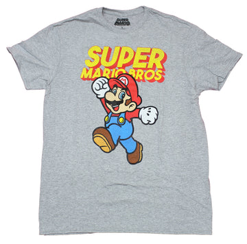 Super Mario Brothers Mens T-Shirt - Mario Jump Under Logo