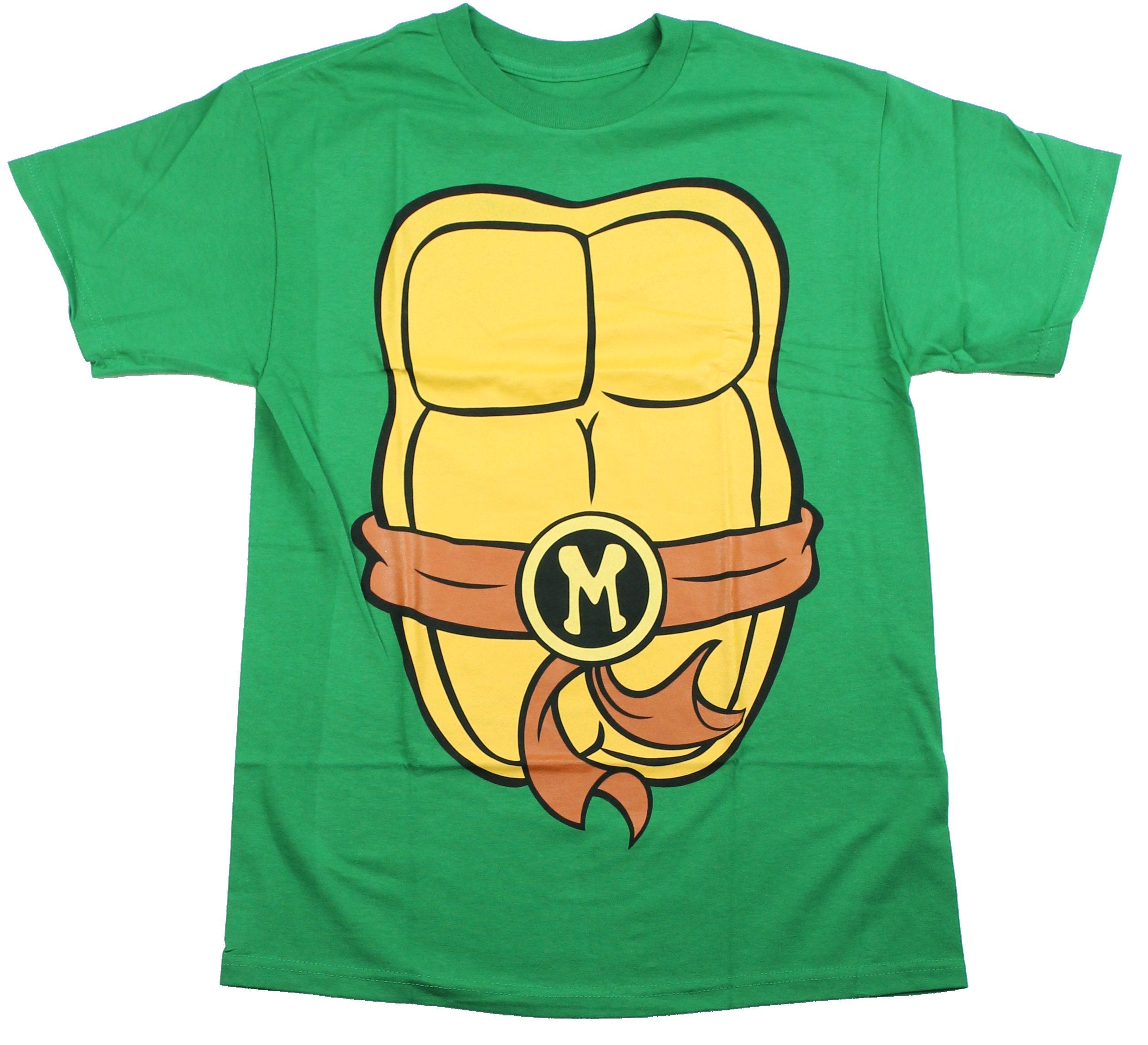 Turtle Costume Mens T-Shirt - Brown Belt Michelanglo Costume Front