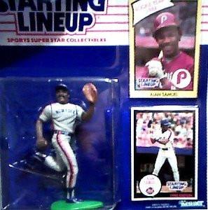 Philadelphia Phillies' Juan Samuel Action Figure - Starting Lineup 1990 Edition Major League Baseball Series Featuring Rookie Year Collector's Card