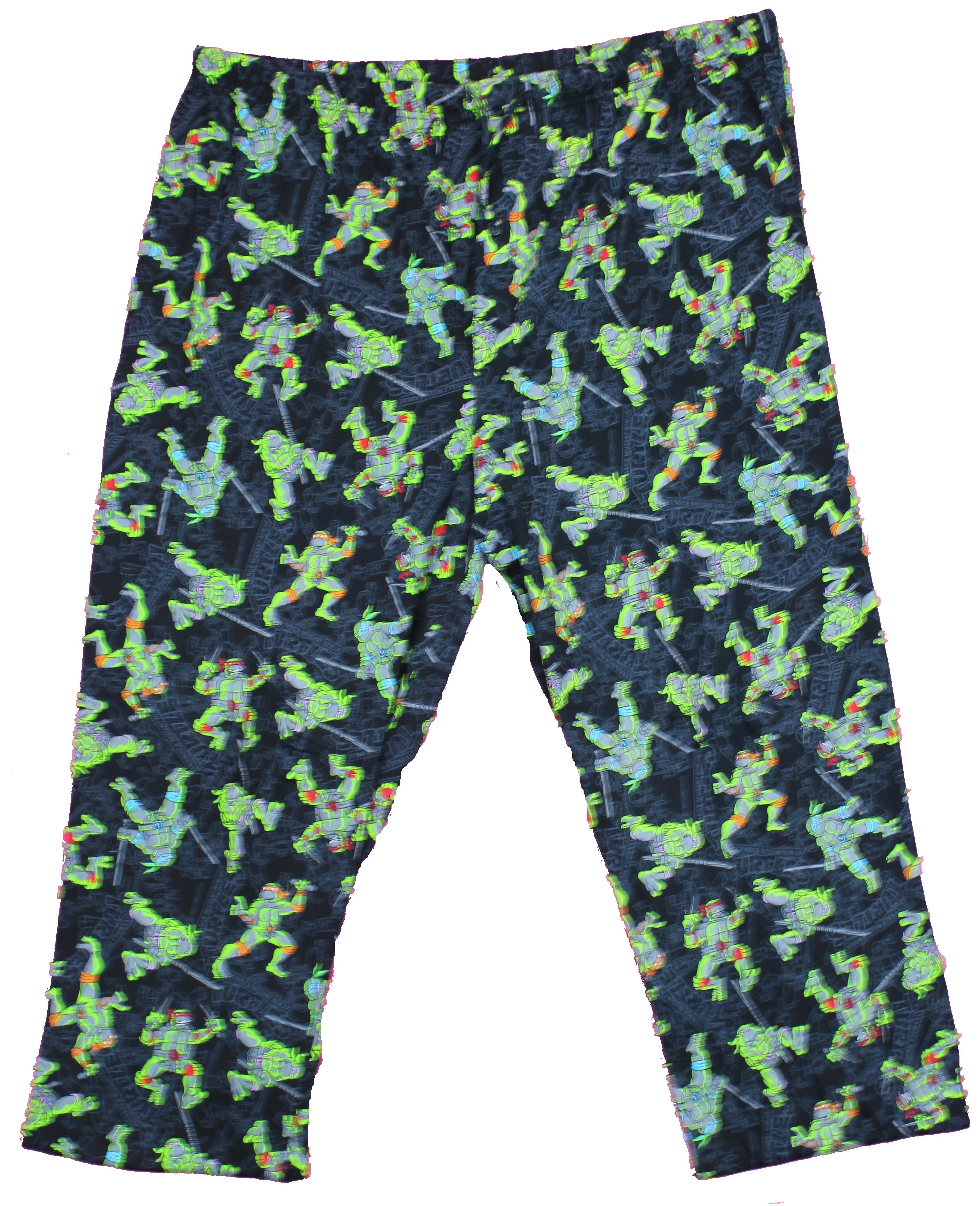 Teenage Mutant Ninja Turtles Fighting Allover Mens Lounge Pajama Pants