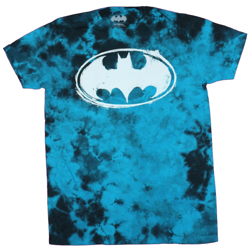 Batman Mens T-Shirt  - Classic White Print Oval Logo - Inmyparentsbasement.com