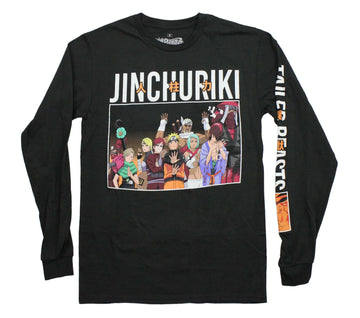 Naruto Shippuden Mens Long Sleeve T-Shirt - Jinchuriki Tailed Blasts Sleeve