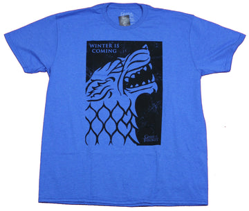 Game of Thrones Mens T-Shirt  - Winter is Coming Stark Head Stamp Box