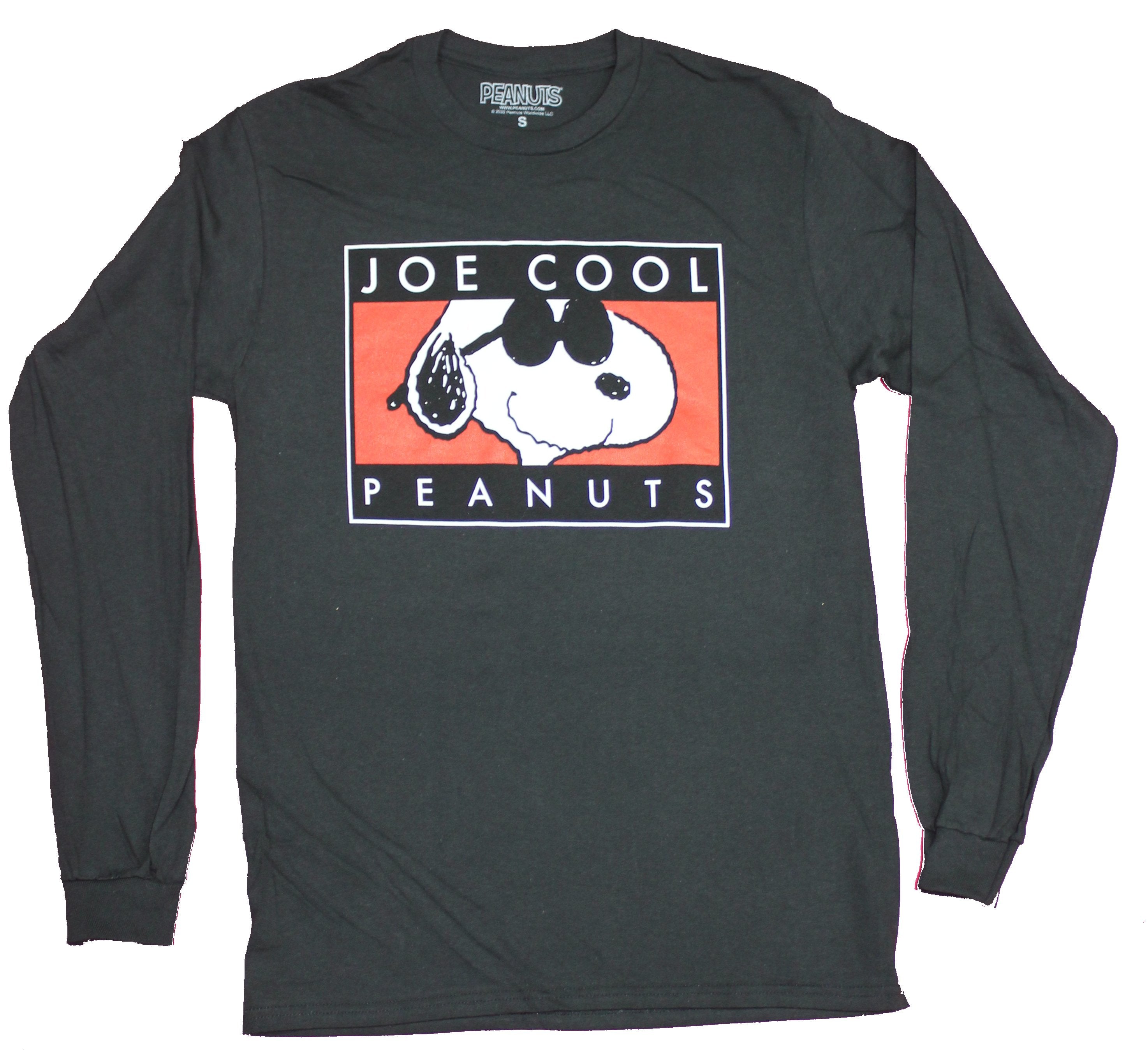 Peanuts Mens Long Sleeve T-Shirt  - Joe Cool Peanuts Snoopy Boxed