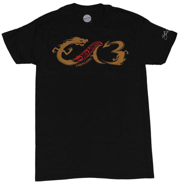 Hot Wheels Mens T-Shirt - Caballero Tan Red Dragon Image