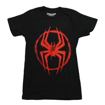 Spider-Man Across the Spider-Verse Mens T-Shirt - Graffiti Spidey Logo Back