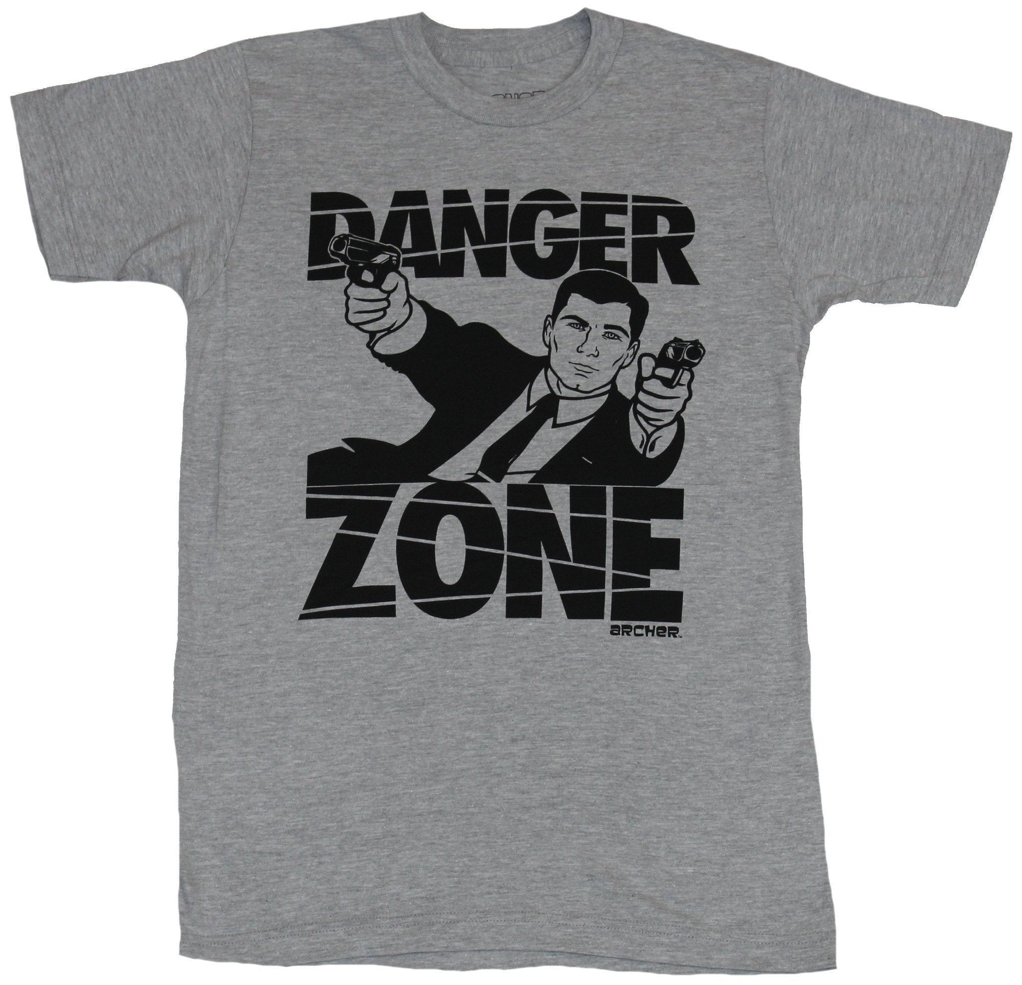 Archer Mens T-Shirt - Danger Zone Diving Archer In Words Image