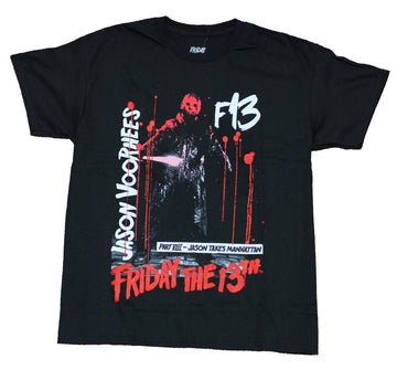 Friday the 13th Mens T-Shirt - Jason Voorhees Blood Drip Take Manhattan