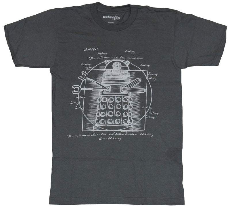 Doctor Who Mens T-Shirt - Vitruvian Styled Circled Dalek Image - Inmyparentsbasement.com
