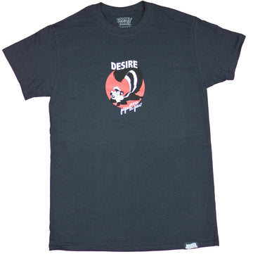 Pepe Le Pew Mens T-Shirt  - Desire XOXO Circle Skunk Image