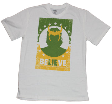 Marvel Mens T-Shirt - Loki Believe Logo