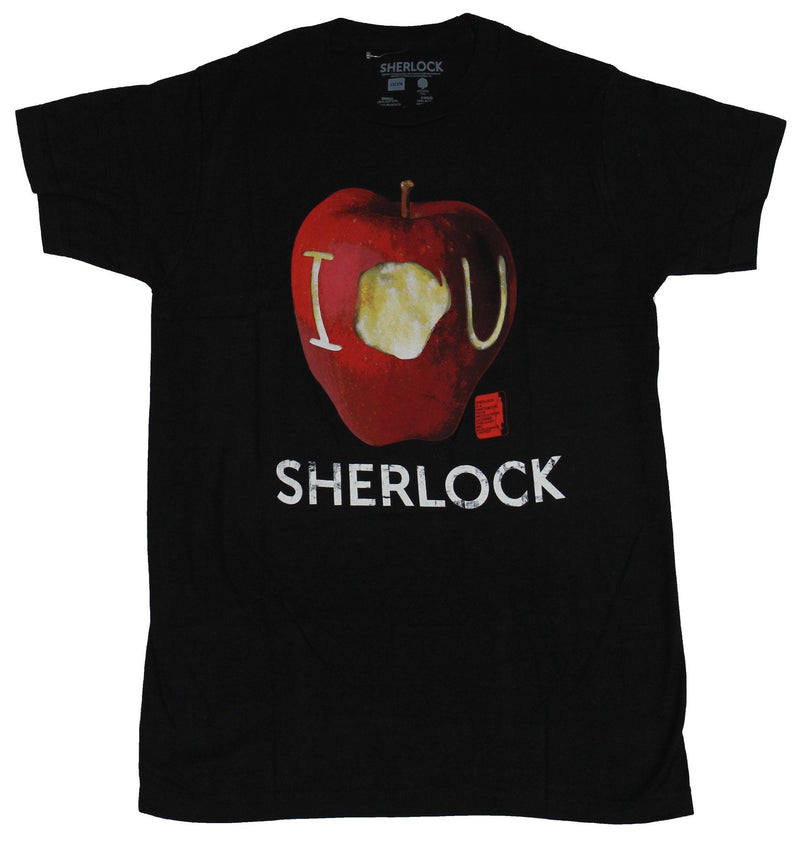 Sherlock (BBC TV Series)  Mens T-Shirt - I Apple Bite U Image - Inmyparentsbasement.com
