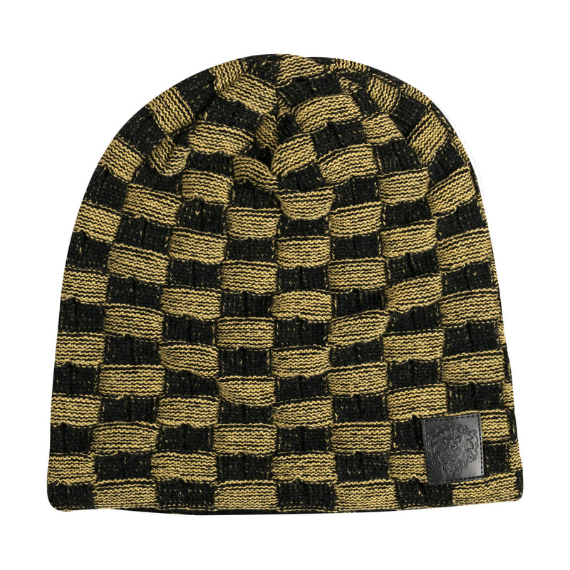 JINX World of Warcraft Alliance Two-Tone Slouchy Knit Beanie, Black/Gold, One Size