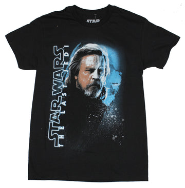 Star Wars  the Last Jedi Mens T-Shirt - Bearded Luke Skywalker Face in Shadow