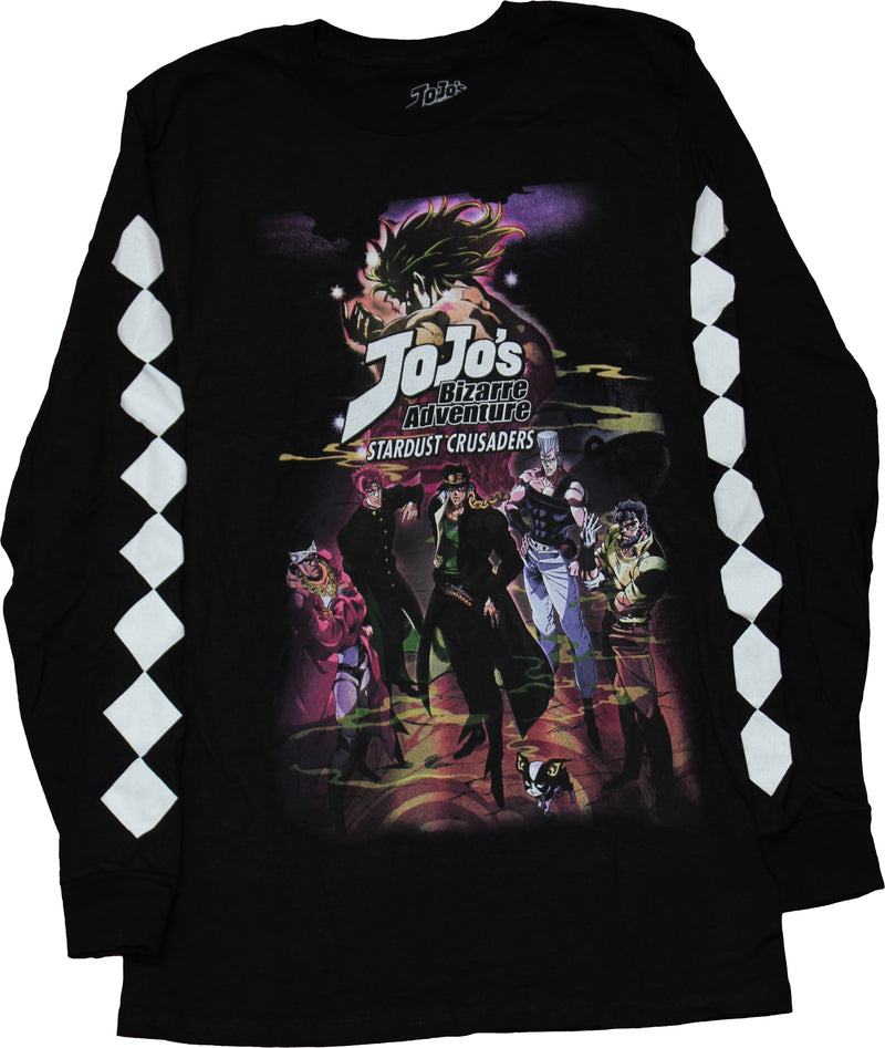 Jojo's Bizarre Adventure Mens Long Sleeve  T-Shirt -Joestar  Characters - Inmyparentsbasement.com